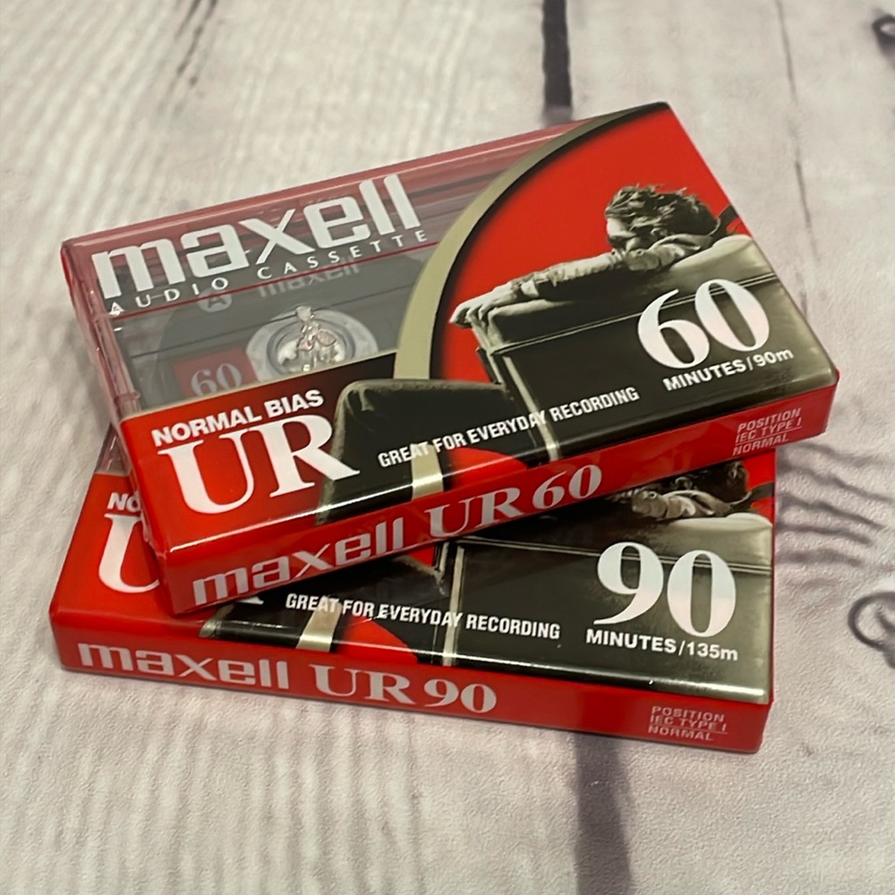 Maxell UR60&UR90 Audio Cassette (Brand New)